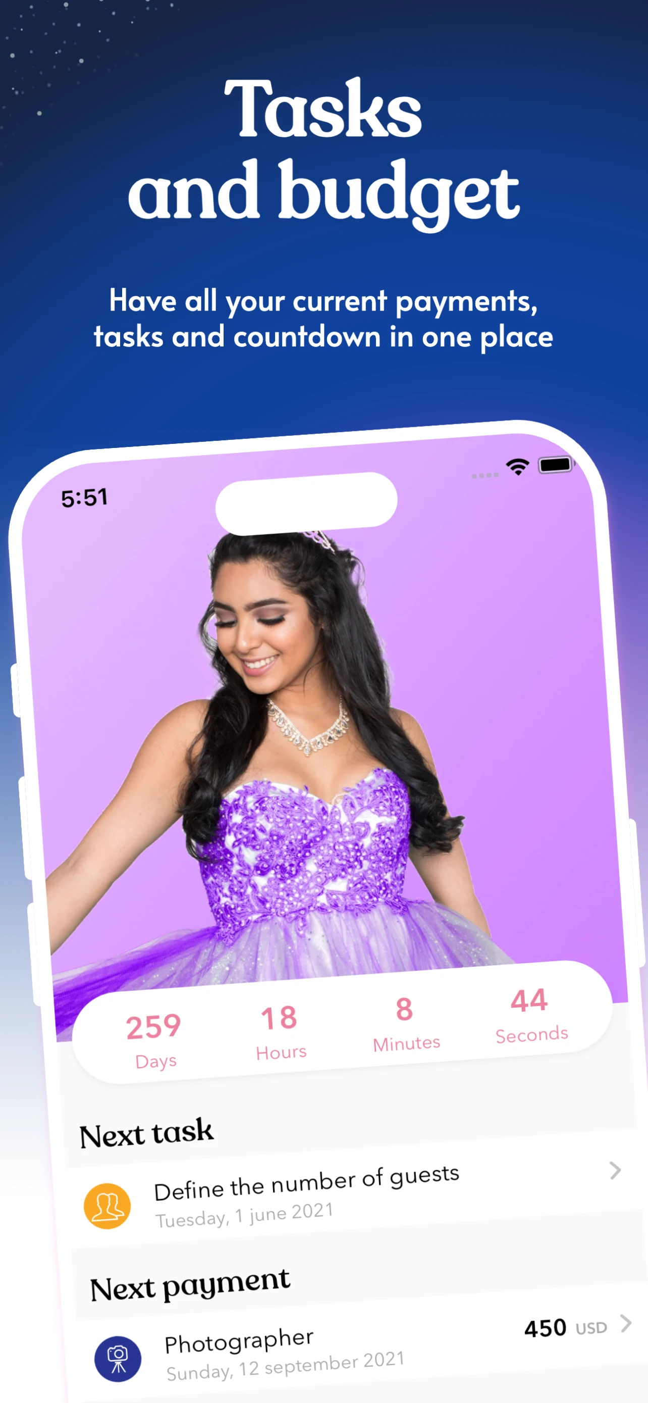 Quincy - Quinceanera Planner screenshot